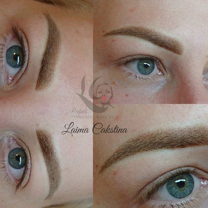 Перманентный макияж бровей ,сразу после процедуры