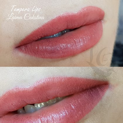 Перманентный макияж губ, авторская техника Tempera Lips