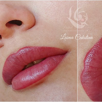 Перманентный макияж губ, авторская техника Tempera Lips