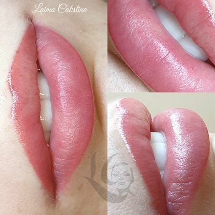 #mikropigmentācija#Перманентный макияж губ, сразу после процедуры