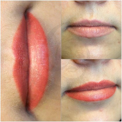 Tempera Lips healed, permanent makeup