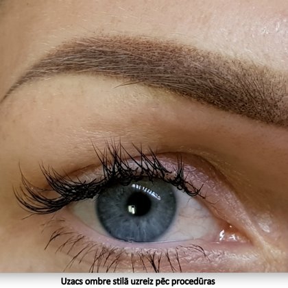 Permanent eyebrows, ombre , immediately after