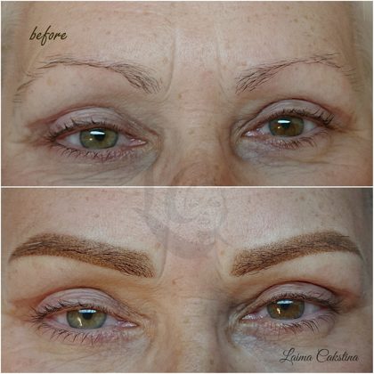 #uzacumikropigmentācija# client 60+