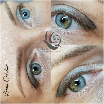 Eye permanent make-up. Shading healed!