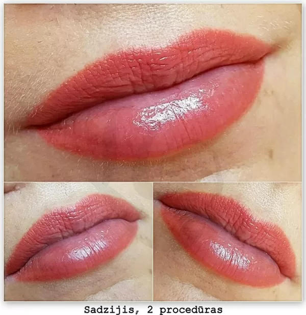 Lips healed, permanentamakeup