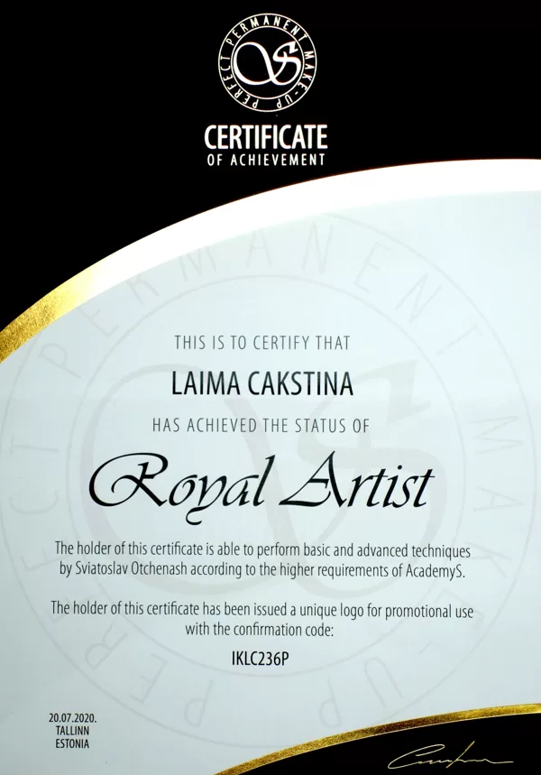 Royal Artist certificate